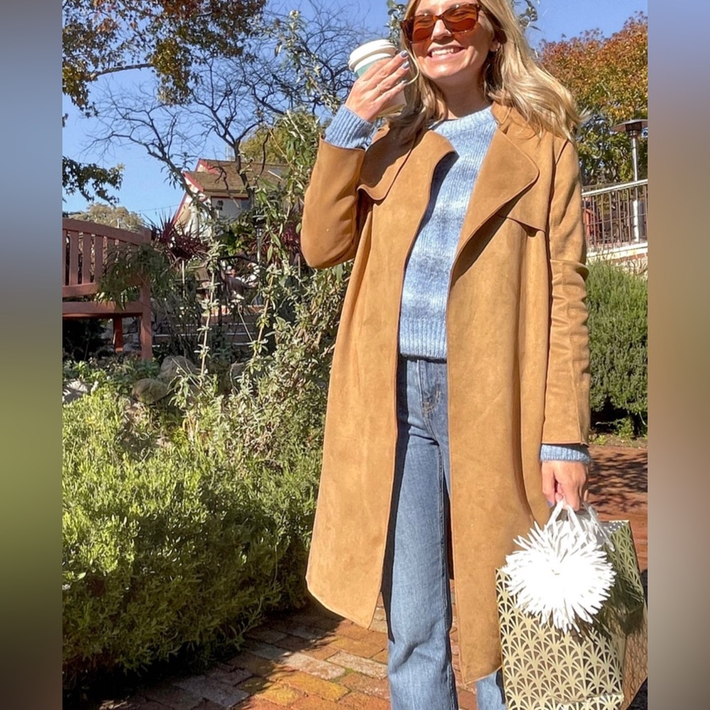 Suede Trench Coat